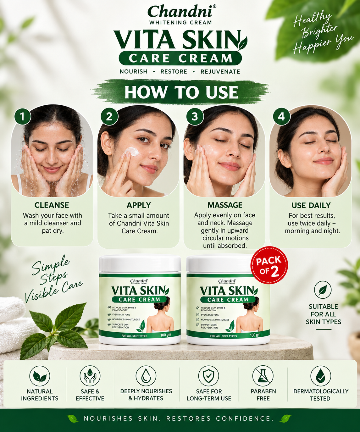 VITILIGO Skin Care Cream  Pack Of 2