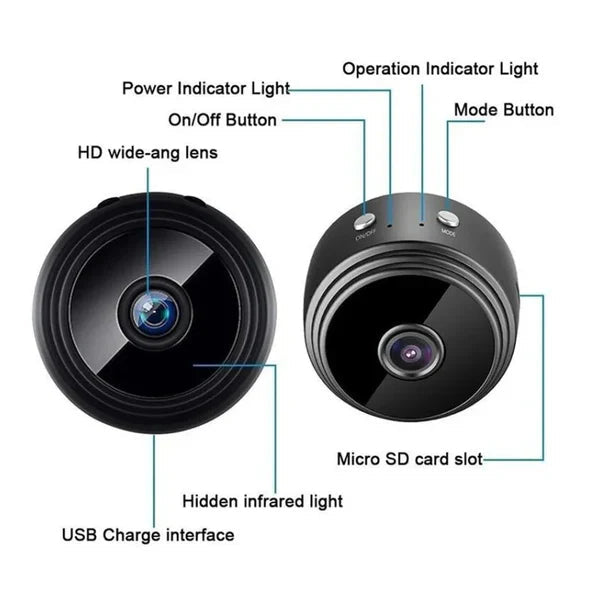 HD Mini WiFi Spy Camera – 1080P Wireless Magnetic Security Camera with Night Vision & Motion Detection