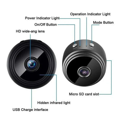 HD Mini WiFi Spy Camera – 1080P Wireless Magnetic Security Camera with Night Vision & Motion Detection