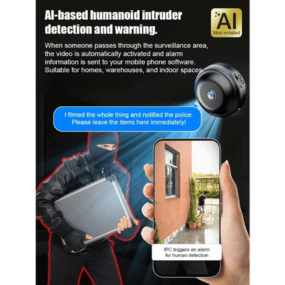 HD Mini WiFi Spy Camera – 1080P Wireless Magnetic Security Camera with Night Vision & Motion Detection