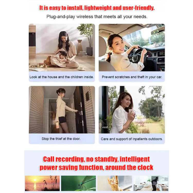 HD Mini WiFi Spy Camera – 1080P Wireless Magnetic Security Camera with Night Vision & Motion Detection