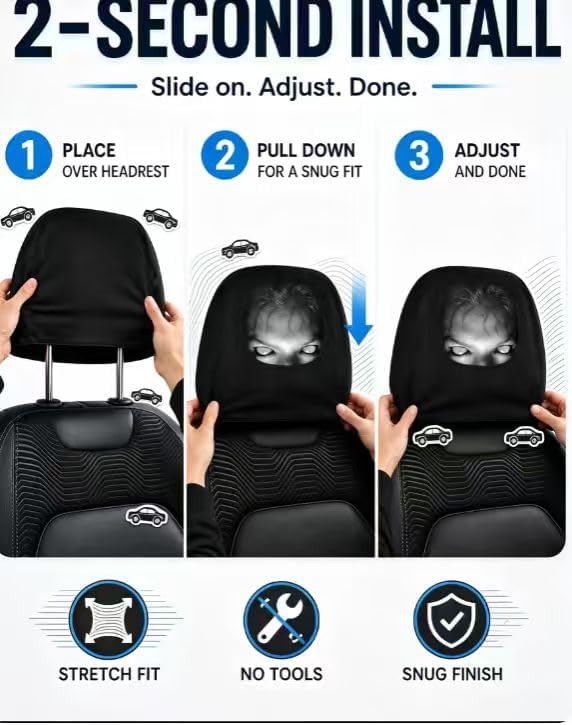 DW™ GoofyGrin Headrest Covers ( 2 Covers )